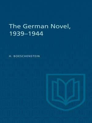 cover image of The German Novel, 1939-1944